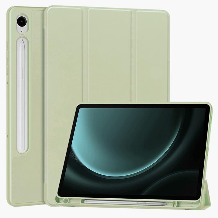 Techsuit - Flex Trifold (with Pencil Holder) - Samsung Galaxy Tab S9 / S9 FE / S10 FE - Matcha Green (Samsung Galaxy Tab S10 FE)