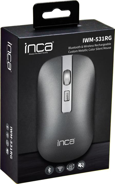 Actual product image Inca Mouse IWM-531RG Bluetooth & Wireless, rechargeable battery, silent, SI (Wireless)