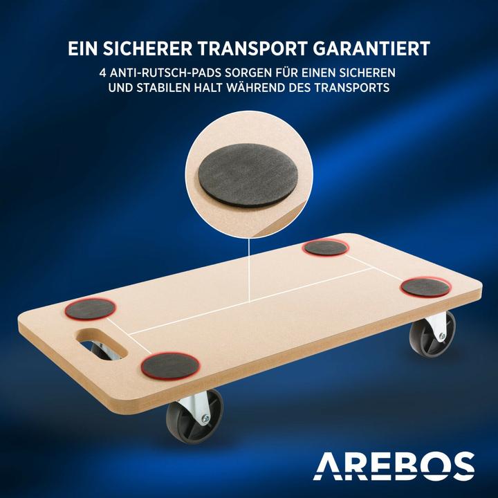 Immagine prodotto Arebos Tavola a rotelle (200 kg)