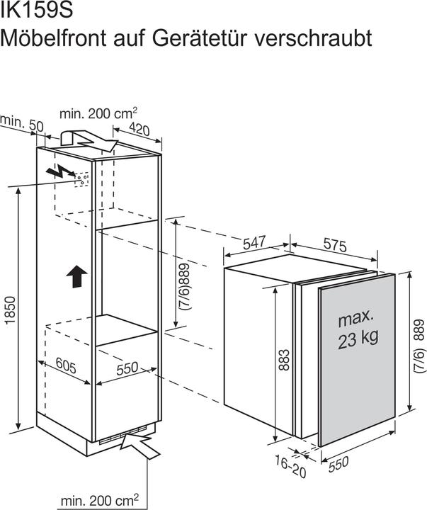 Nährwerte und Zutaten Electrolux IK159SR (140 l)