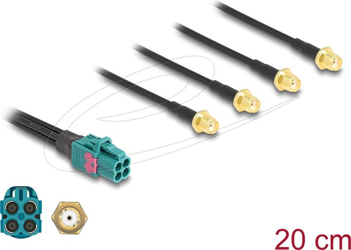 Immagine prodotto Delock Cavo Mini FAKRA Z quadruplo a 4 x SMA (Cavi antenna)