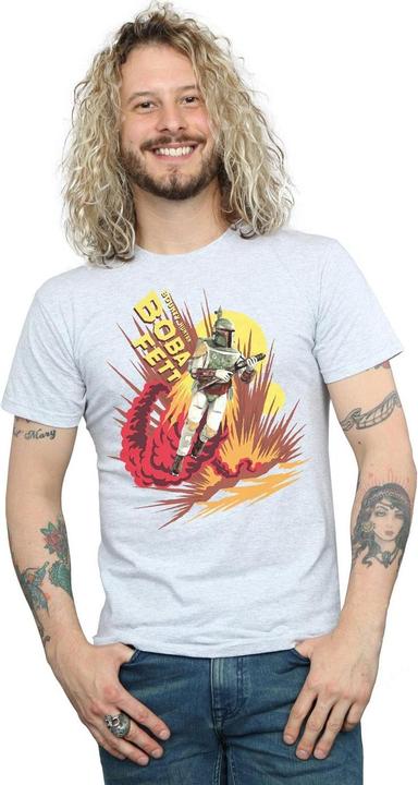 Immagine prodotto Star Wars Boba Fett Rocket Powered Maglietta Uomo (XL)