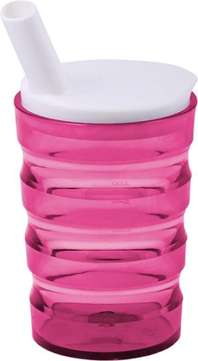 Produktbild Sundo Rillenbecher auslaufsicher mit Deckel pink (0.20 l)