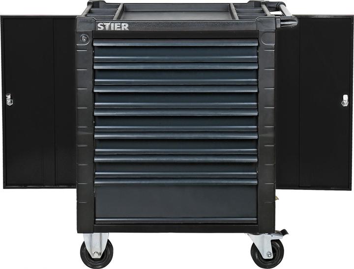 Actual product image Stier Workshop trolley with safety guard and side door (7 x)