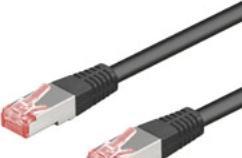 Produktbild Goobay CAT 6 Patchkabel, S/FTP (PiMF), Schwarz, 0.5 m (S/FTP, CAT6, 0.50 m)