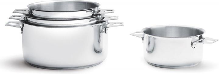 Produktbild de Buyer Twisty Stielkasserolle Induktion 4er-Set (20 cm, Pfannenset + Topfset, Edelstahl)