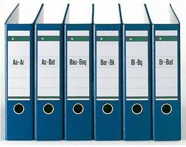 Produktbild Leitz Tauenpapier-Register, A-Z, für 100 Ordner, grau