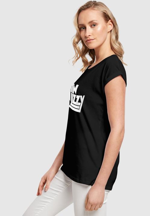 Produktbild Merchcode Ladies Thin Lizzy - TL Stacked Logo White Basic T-Shirt - 181509 (M)