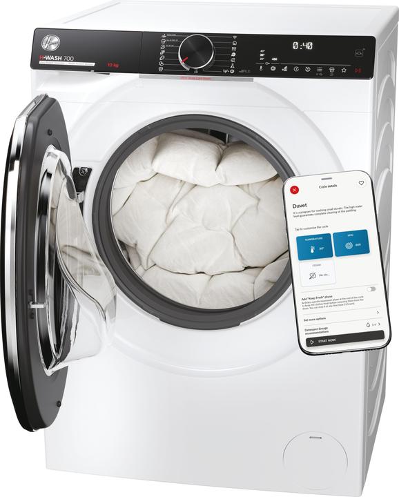 Image du produit Hoover H-WASH 700 H7W 610MBC-S lave-linge à chargement frontal 10 kg 1600 tr/min Blanc (10 kg, Gauche, Prise UE)