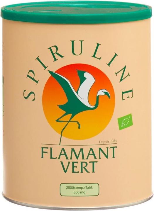 Spirulina Flamant Vert Organic Tablets 500mg (2000 Piece, Pills, 90 g)