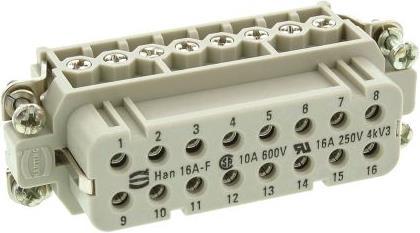 Produktbild Harting Buchseneinsatz HAN 16A 16-polig+PE