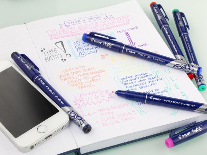 Image du produit Pilot FriXion (Vert, Bleu, Noir, Rouge, Bleu foncé, 4 x)