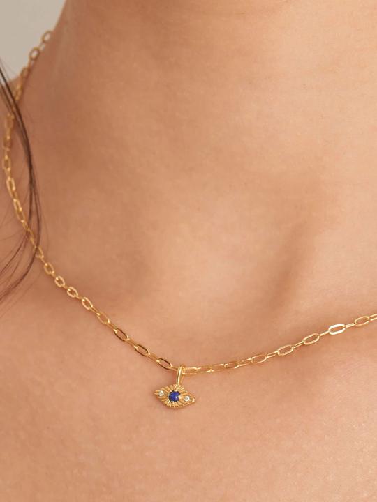 Image du produit Ania Haie N039-02G-L Evil Eye Collier femme, réglable (Argent 925, 40 - 45 cm)