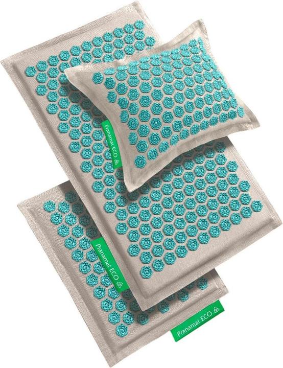 Pranamat ECO Massage Set Matte + Kissen + Minimatte türkis