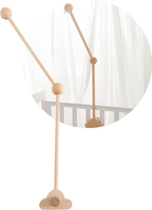 Produktbild Hermex Mobile Halterung Babybett Wolken Glockenhalter Spieluhr Arm
