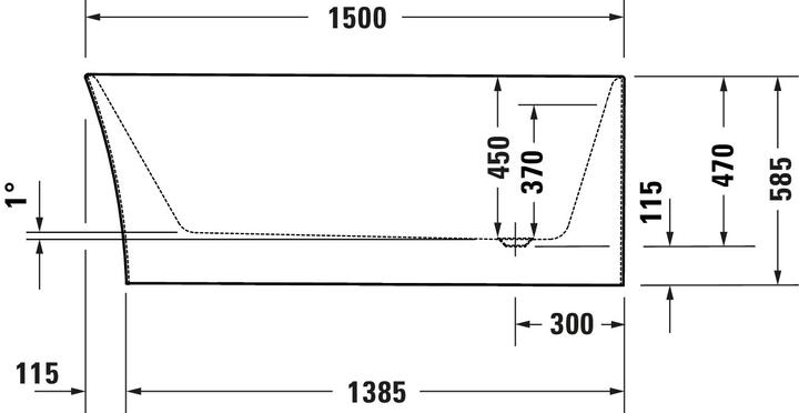 Image du produit Duravit Baignoire DuraSenja (215 l, 150 cm, 75 cm)