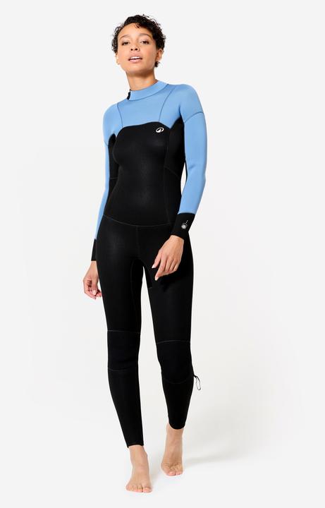 Image du produit Olaian Combinaison surf 500 Femme 3/2 Backzip - Noir et bleu (3,5 mm, XS)
