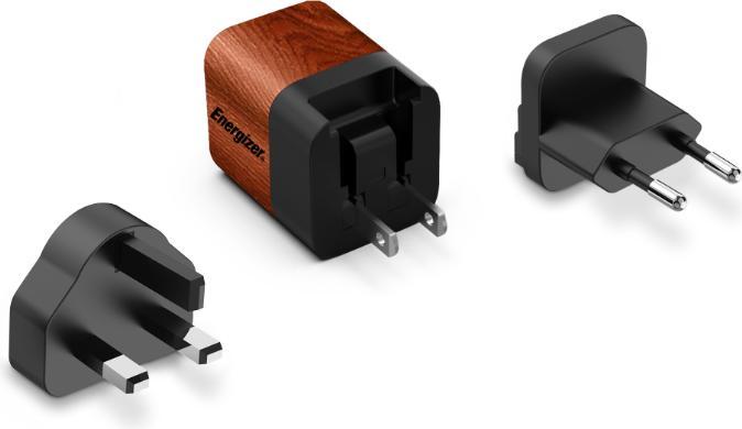Produktbild Energizer Power-Delivery Ladegerät – 20 W – EU/UK/US, Holzlook (20 W)