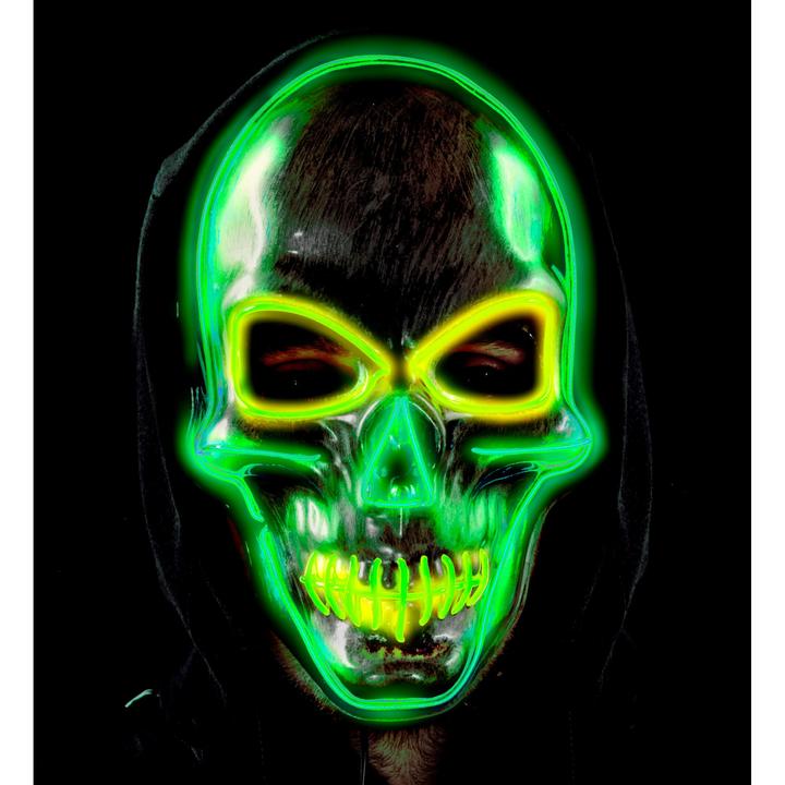 Immagine prodotto Widmann Maschera a teschio argentata con illuminazione a LED
