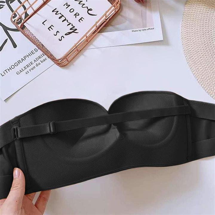 Image du produit JTI Soutien-gorge push-up sans bretelles, bouton supplémentaire à l'avant, noir - 75C (75 C, Une unité par pack)