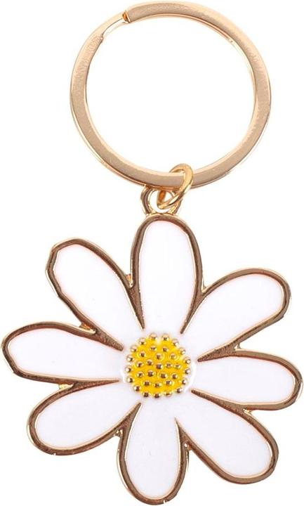 Actual product image Something Different Spring Time Daisy Enamel Keyring