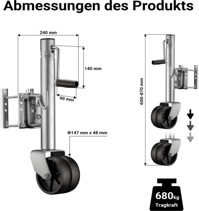 Image du produit Wiltec Roue de support double