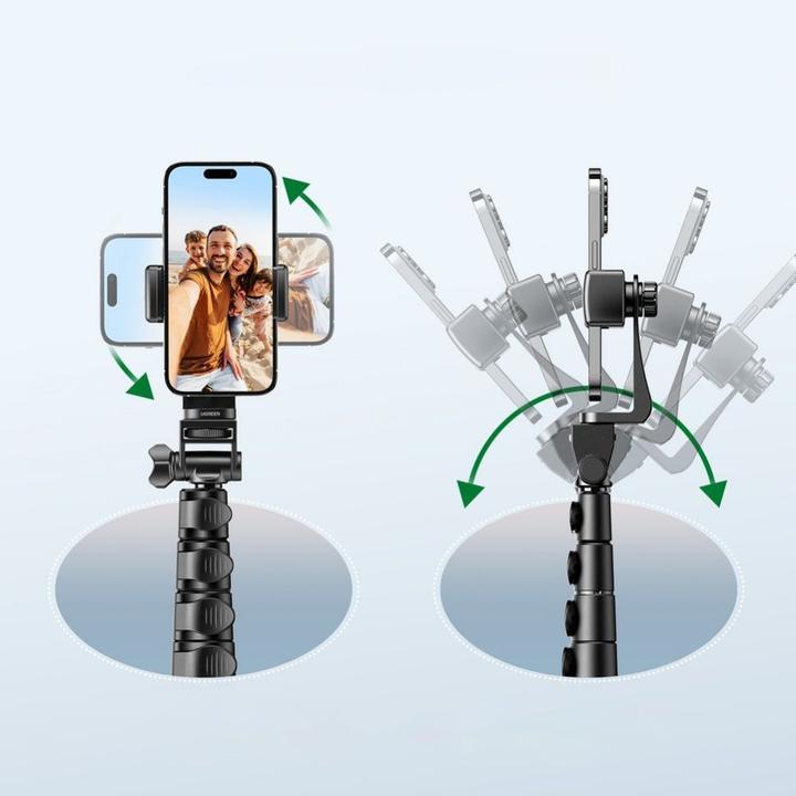 Actual product image Ugreen Selfie stick tripod with Bluetooth remote LP680 1.7m