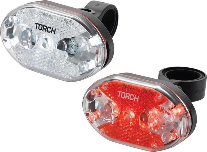 Produktbild Torch Set lampki FAHRRADLICHT-SET Weiss BRIGHT 5X + TAIL BRIGHT 5X (TOR-54039) (500 lm)