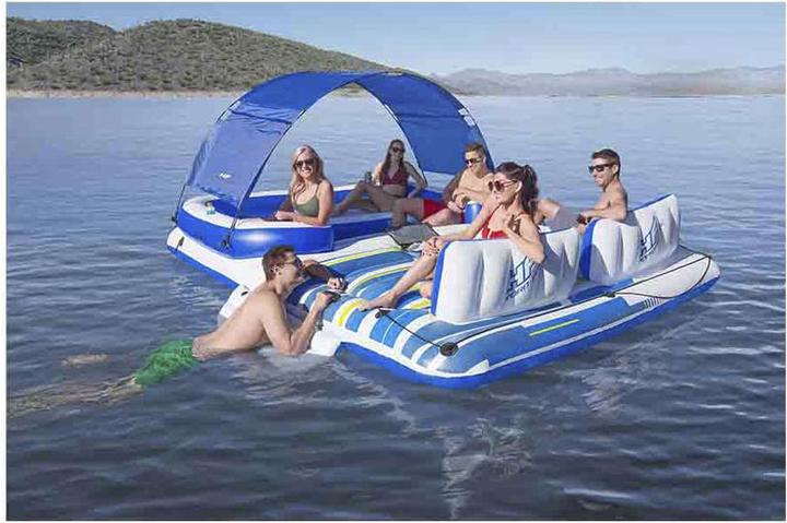 Actual product image Bestway Hydro Force Tropical Breeze 6-Person Inflatable Party Island 3.73 m