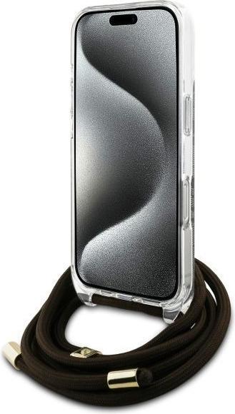 Produktbild Guess GUHCP16LHC4SEW iPhone 16 Pro 6.3" brązowy/brown hardcase Crossbody Cord 4G Print