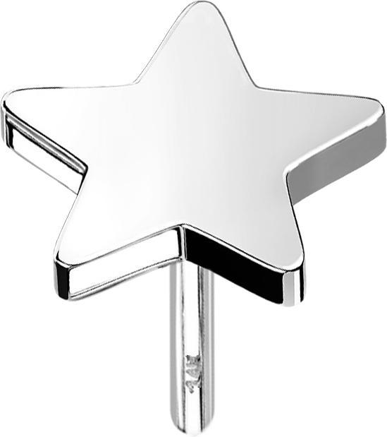 Produktbild Star Piercing Threadless Stern 14k weissgold (ohne Messing, 14k Gold)