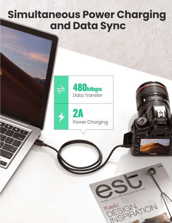 Image du produit Ugreen USB A – USB Mini-B (3 m, USB 2.0)