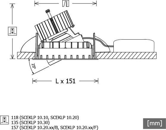 Actual product image LTS LED recessed spotlight (1500 lm)