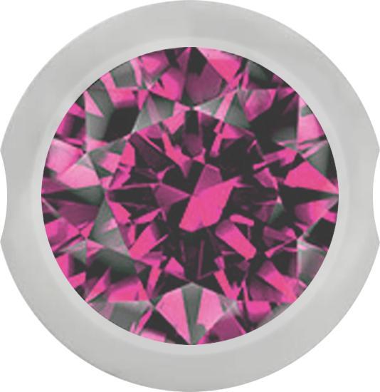 Produktbild Star Piercing Ball Closure Kugel silber mit Kristall pink (Chirurgenstahl 316L, ohne Messing)