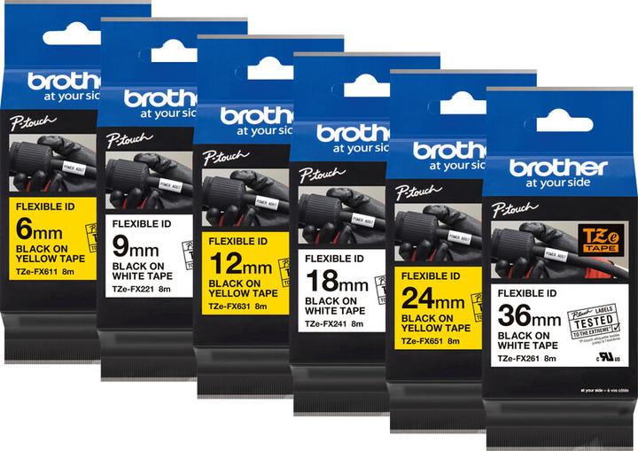 Actual product image Brother P-Touch (4 cm, Yellow)