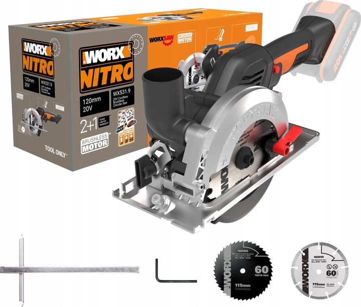 Worx Scie circulaire sans fil 20V WX531.9