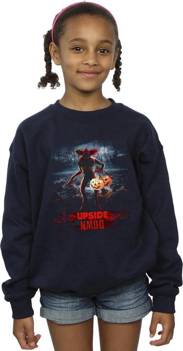 Actual product image Netflix Girls Stranger Things Pumpkin Upside Down Sweatshirt (152, 158)