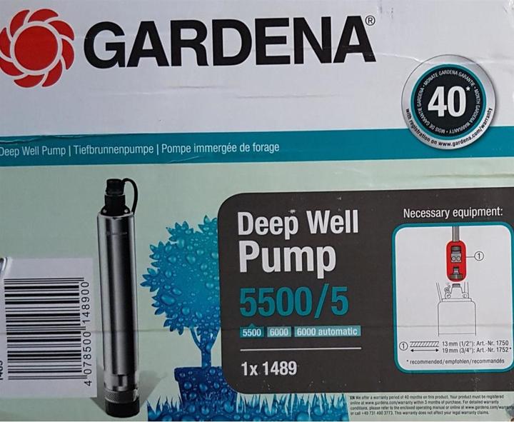Produktbild Gardena 1489-20 Premium Tiefbrunnenpumpe 5500/5 inox (Durchlaufpumpe)
