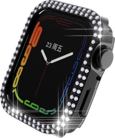Image du produit Cover-Discount Apple Watch 45mm - Etui de protection en strass brillant noir