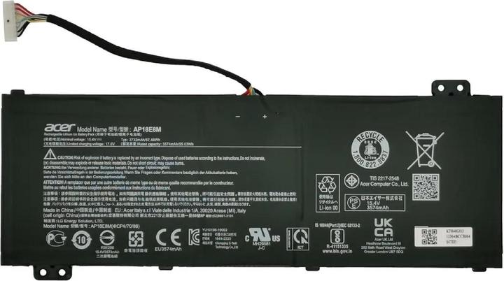 Actual product image Acer Original battery for Nitro 5 AN515-43-R14Z (3733 mAh)