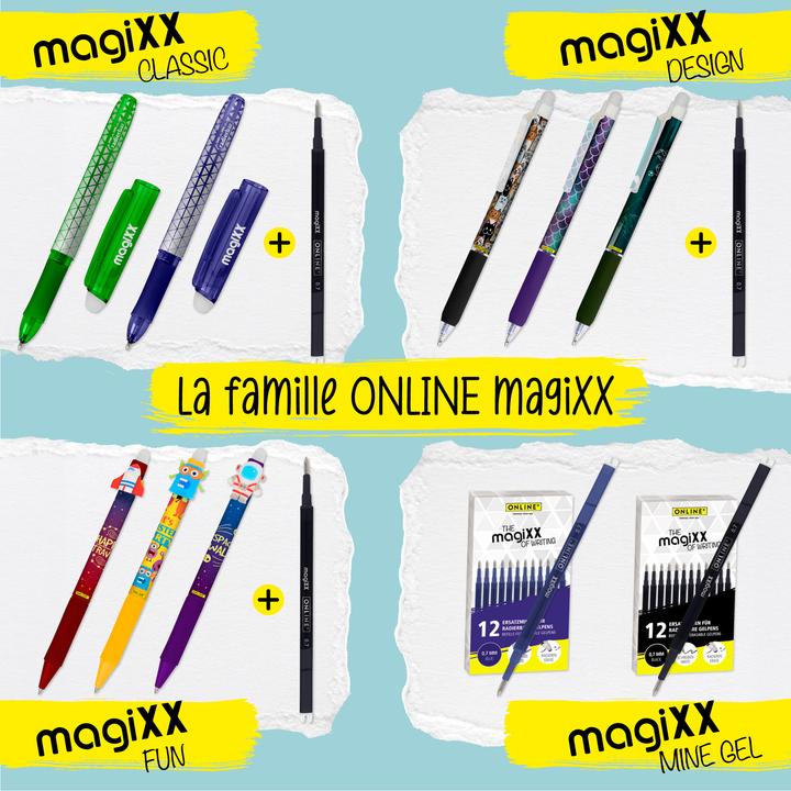 Produktbild Online 12er Pack Gel-Minen, radierbar, schwarz (Gelmine, Schwarz, 0.70 mm)