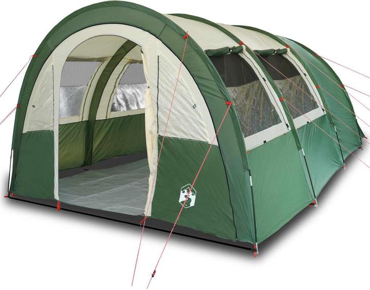 Immagine prodotto VidaXL Tenda da campeggio 4 persone 483 x 340 x 193 cm 185T Taffeta (Tenda a cupola, 12.90 kg, 4 persone)