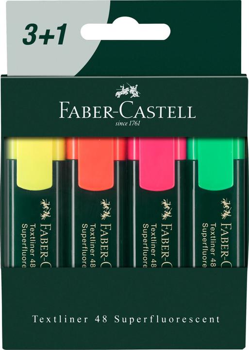 Image du produit Faber-Castell TEXTLINER 48 (Multicolore, 2 mm, 4 x)