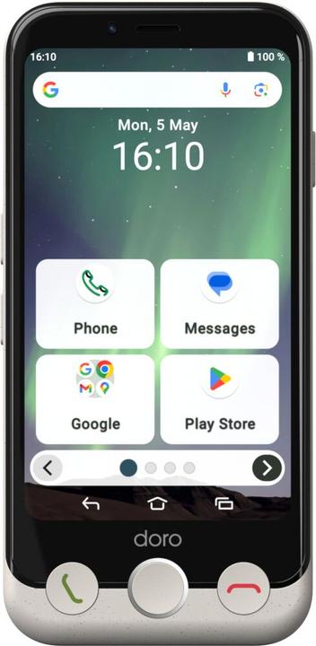 Produktbild Doro Aurora A10 bone (64 GB, Bone, 4.50", Dual SIM, 13 Mpx, 4G)