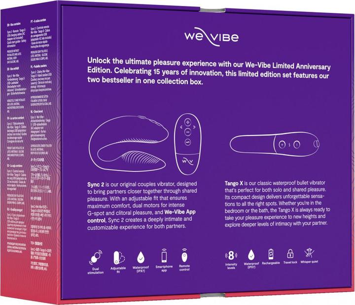 Produktbild We-Vibe Toy-Set „15th Anniversary Collection“ mit Sync 2 und Tango X