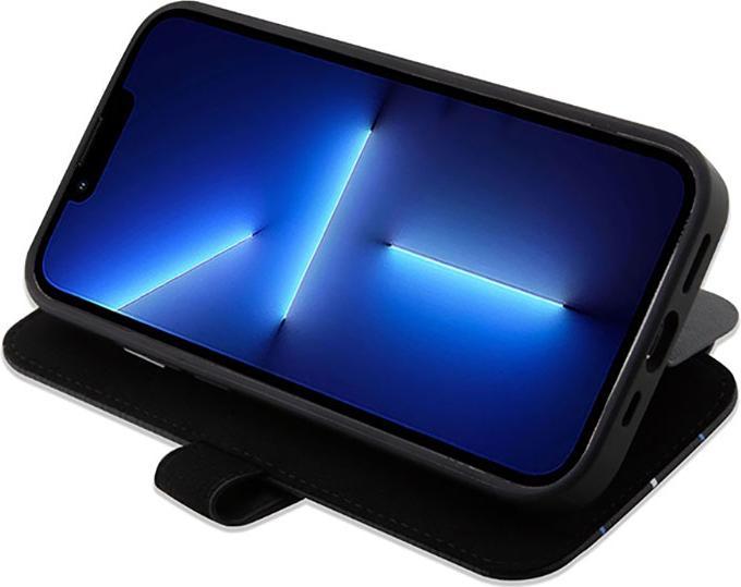 Produktbild BMW Etui BMBKP14L22RVSK iPhone 14 Pro 6,1" czarny/black bookcase Leather Stamp Blue Lines (Apple iPhone 14 Pro)