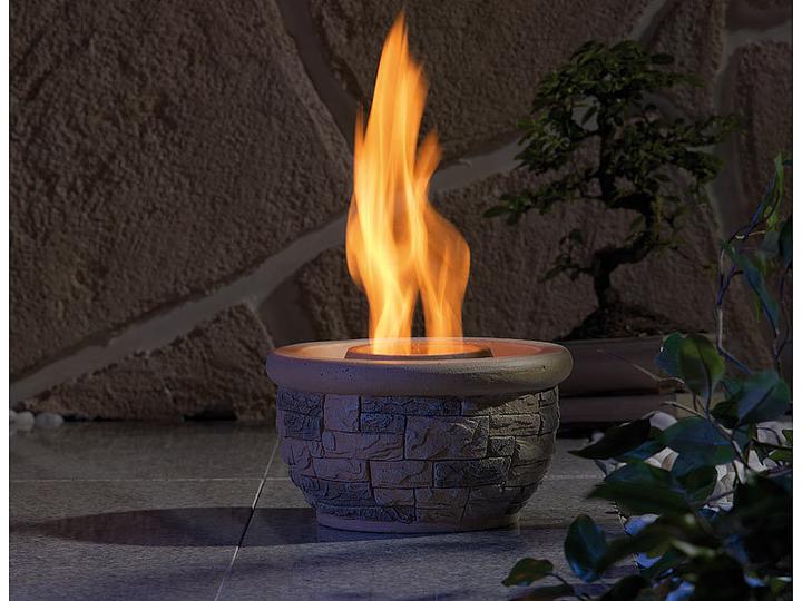 Produktbild Carlo Milano Ton-Feuerschale "Luna" für Bio-Ethanol (25 x 14 cm)