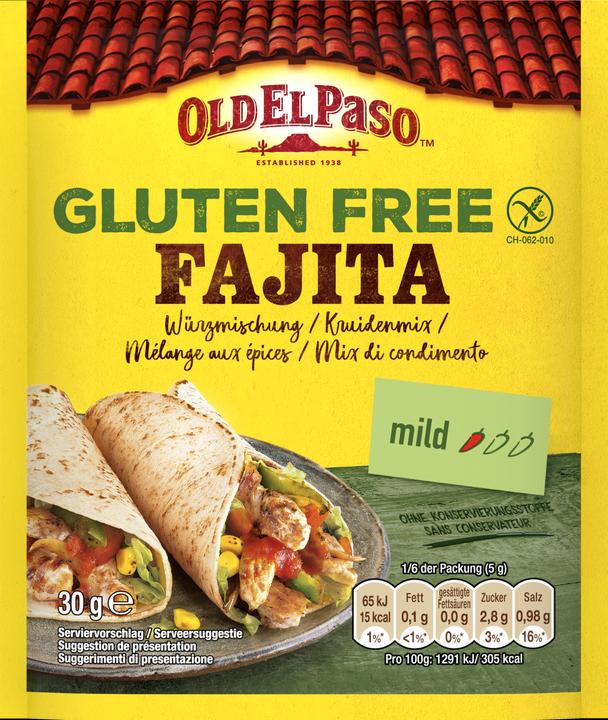 Immagine prodotto Old El Paso Miscela di fajita senza glutine 30 g (50 g)