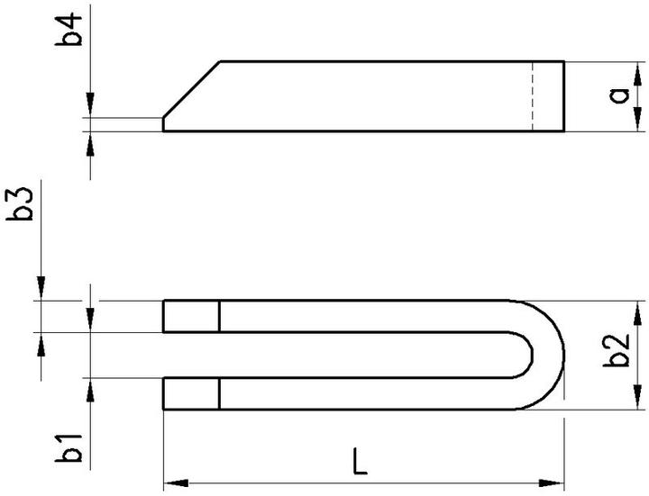 Actual product image Amf Forked clamp tapered