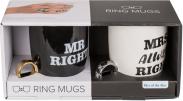 Produktbild Ootb New Bone China-Becher, Mr Right & Mrs Always Right (370 ml, 2 x)